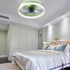 Sleek Green Dimmable LED Ceiling Fan with Light