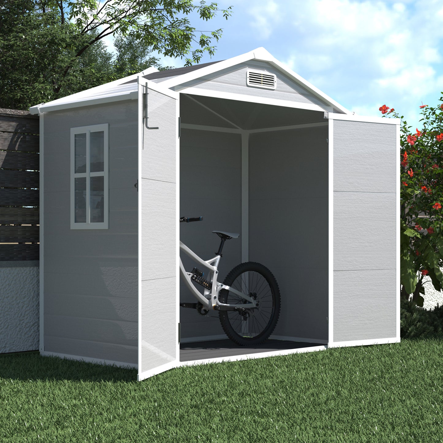 Weather-Resistant Outdoor Storage Shed for Garden & Pool