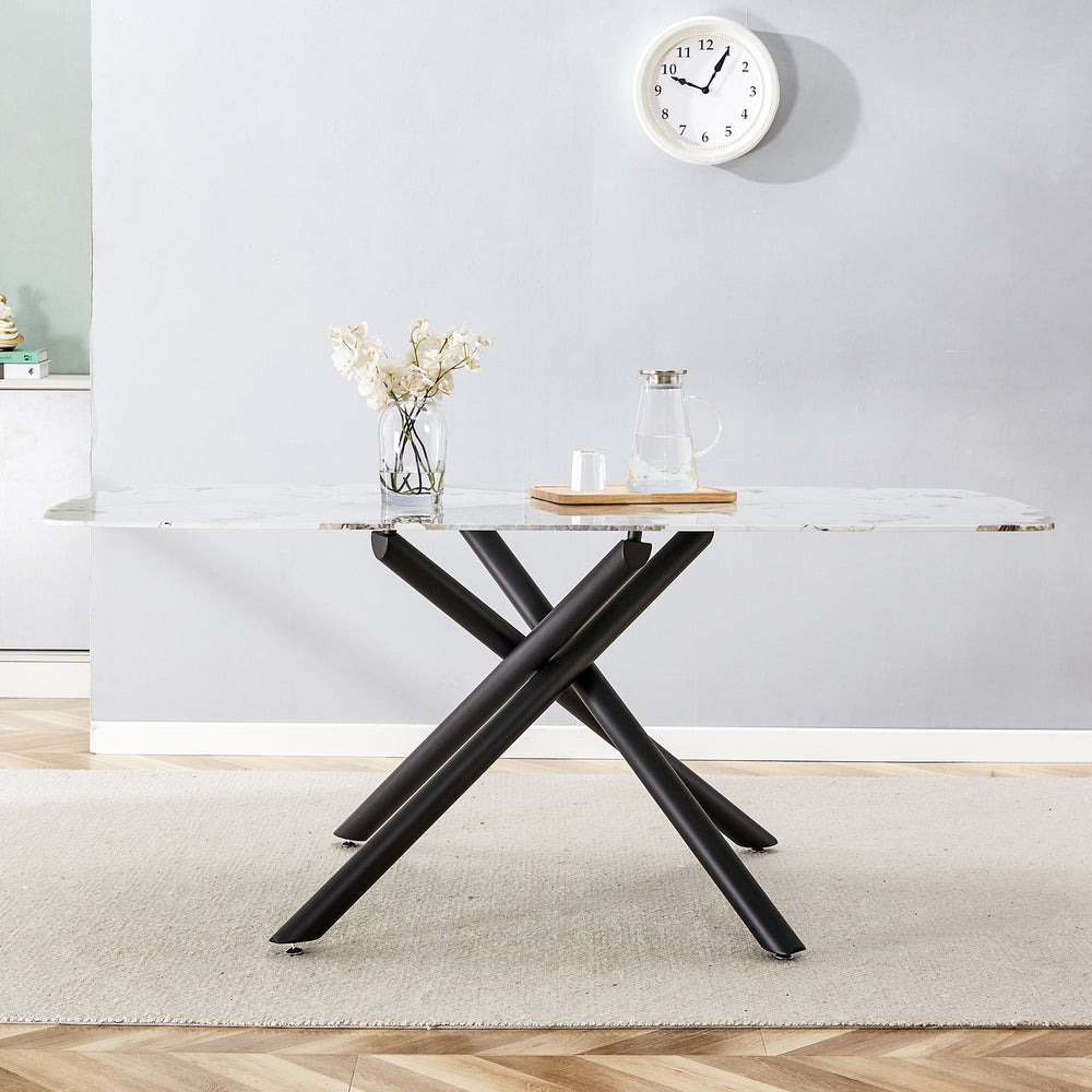 Sleek Marble Dining Table for Gatherings