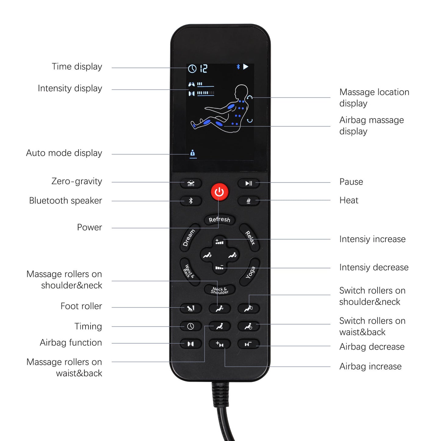 BOSSCARE Bliss Massage Recliner with Zero Gravity and Bluetooth Sounds