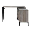 Chic Zakwani Writing Desk in Gray Oak & Black