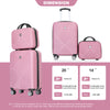 Pink Pop Luggage Duo: Lightweight Suitcases with Spinner Wheels