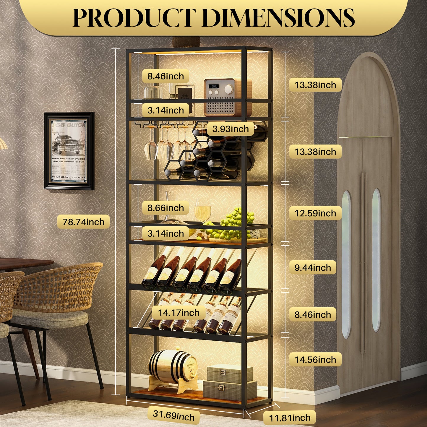 Luxe LED Wine Tower Display