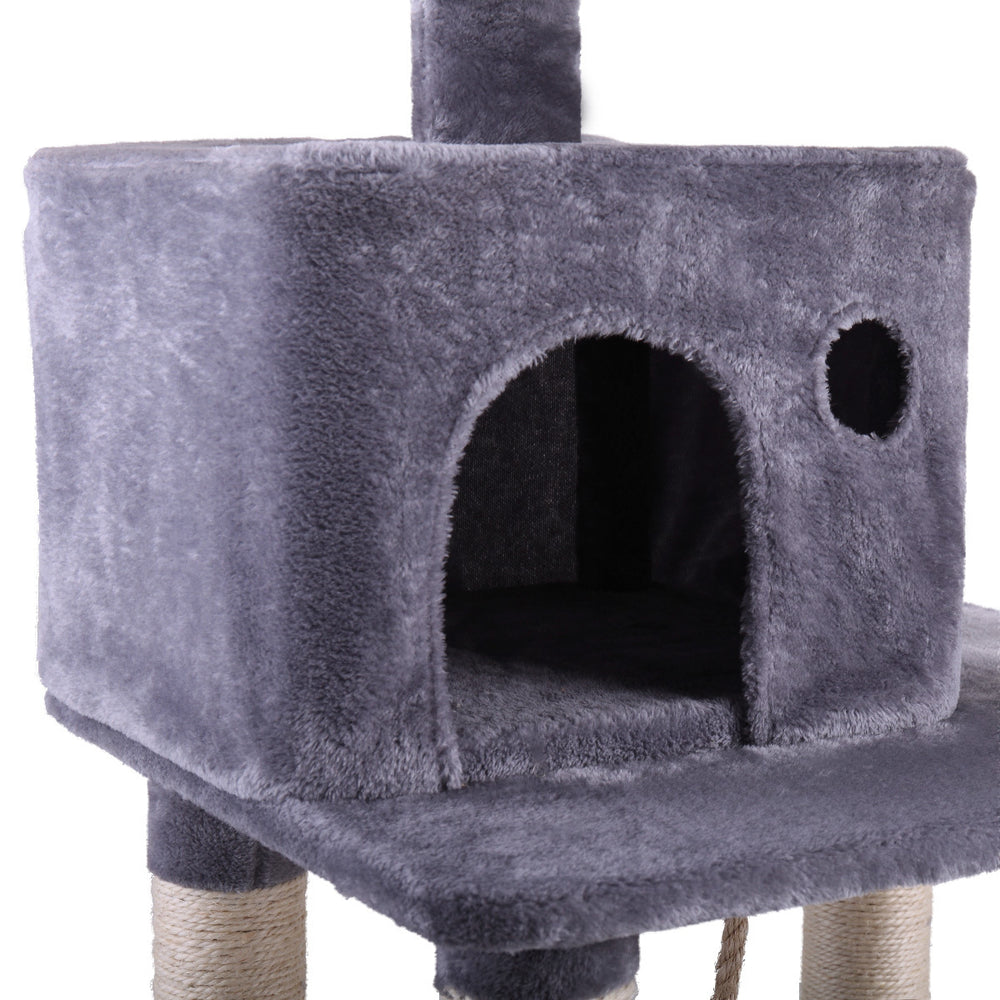 Cozy Cat Tower with Hammock & Scratching Posts