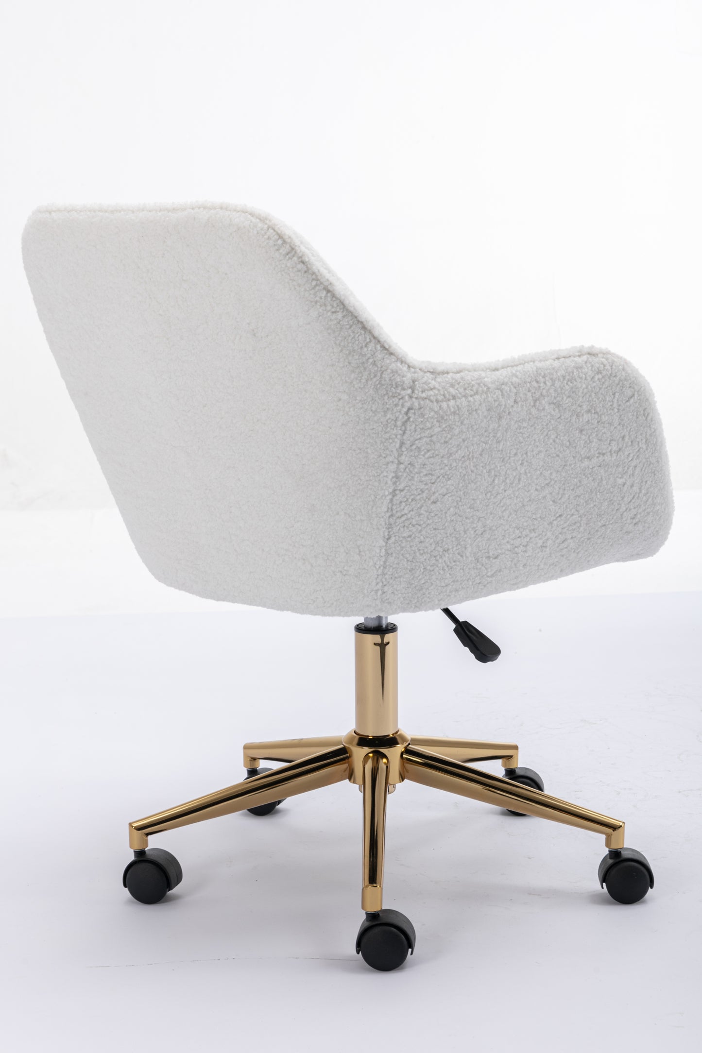 Chic Teddy Revolving Office Chair with Gold Legs