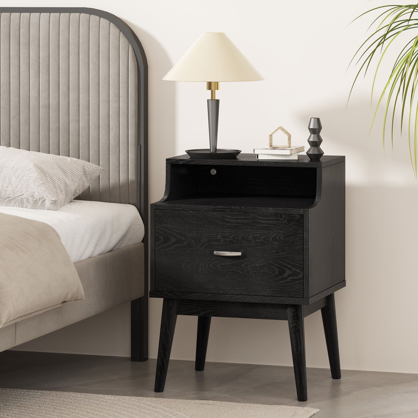 Chic One-Drawer Nightstand