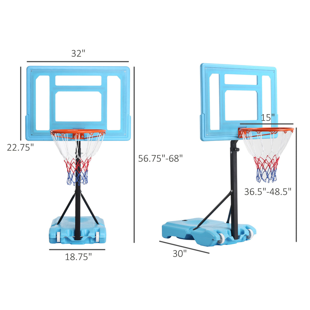 Family Fun Adjustable Poolside Basketball Hoop