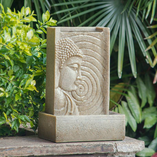 Serenity Buddha Tabletop Fountain with LED Glow