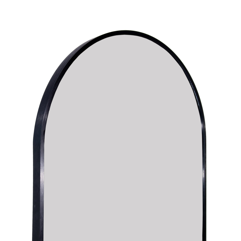 Sleek Black Arch Full-Length Mirror