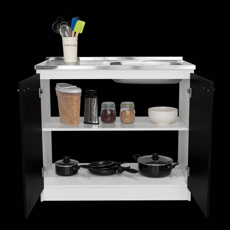 Sleek Utility Sink with Cabinet