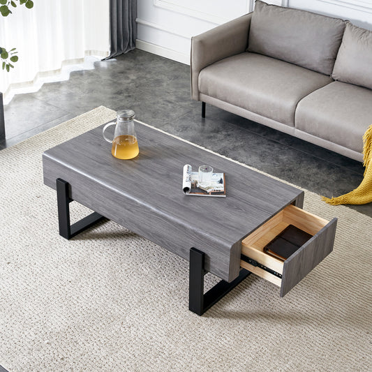 Sleek & Space-Saving Coffee Table with Wood Drawers