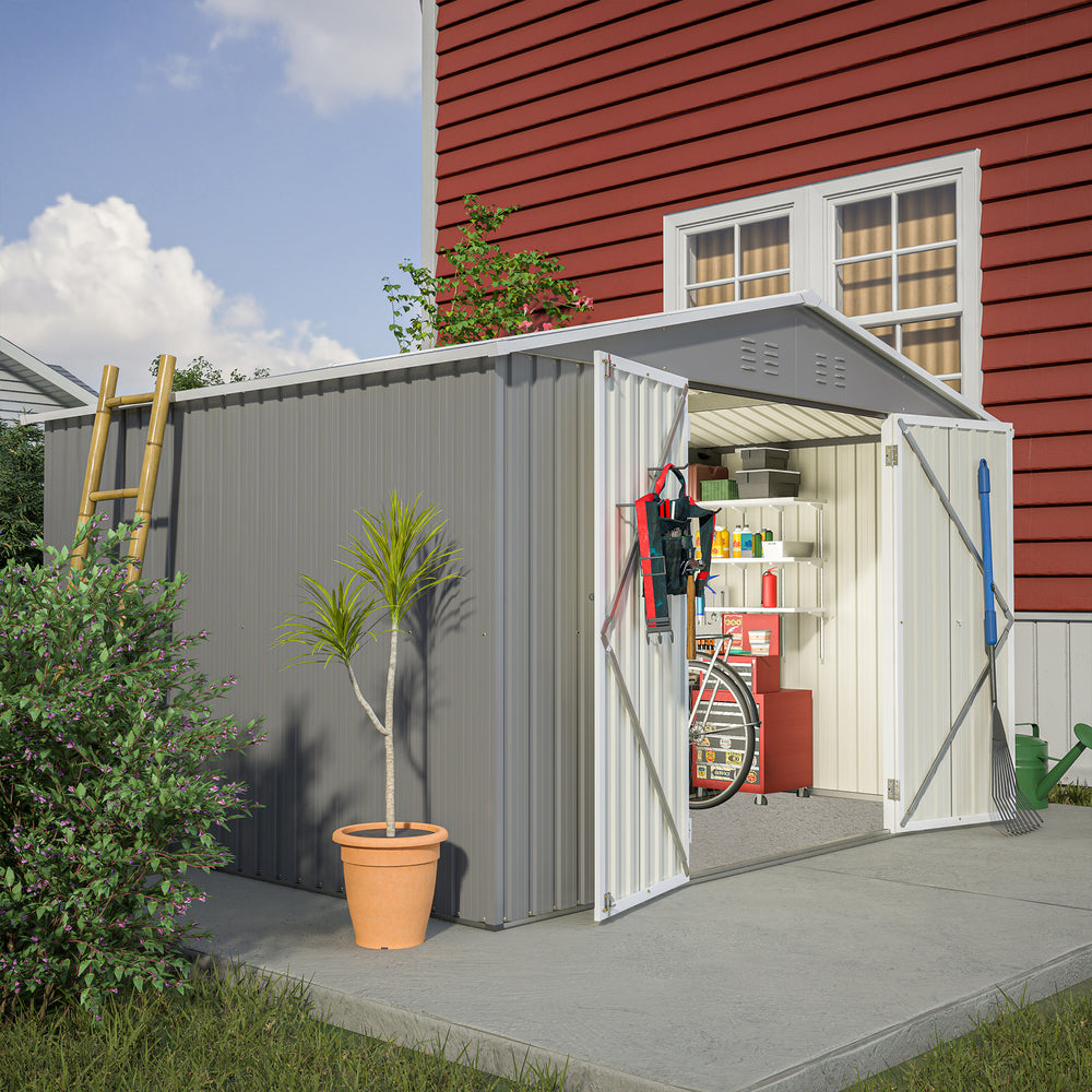 All-Weather Metal Storage Shed for Garden & Patio – Lockable & Durable