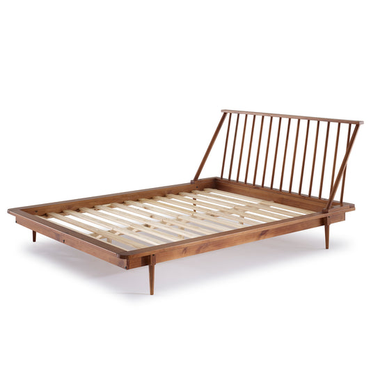 Caramel Spindle Queen Bed Frame