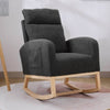 Cozy Modern Rocking Chair with Solid Wood Legs