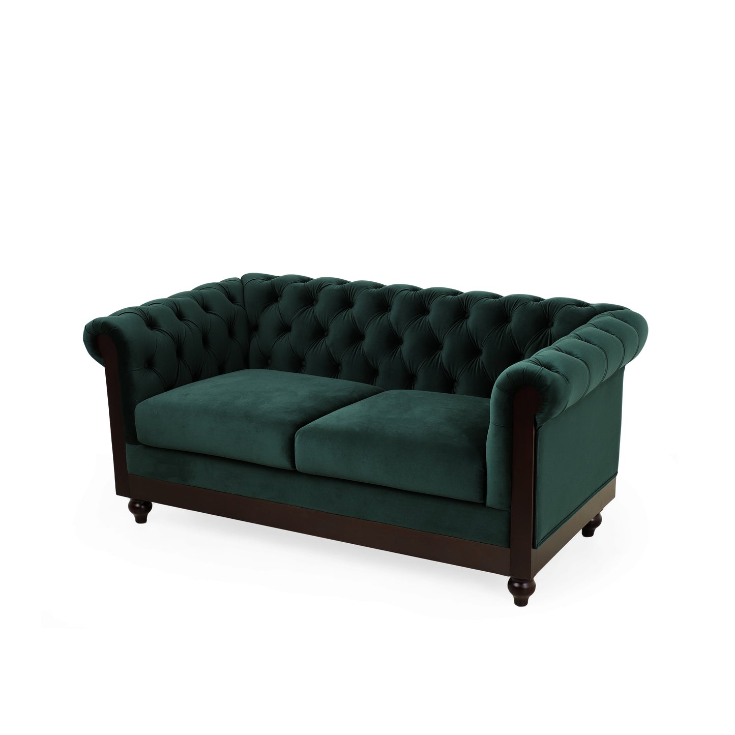 Charming Velvet Chesterfield Loveseat