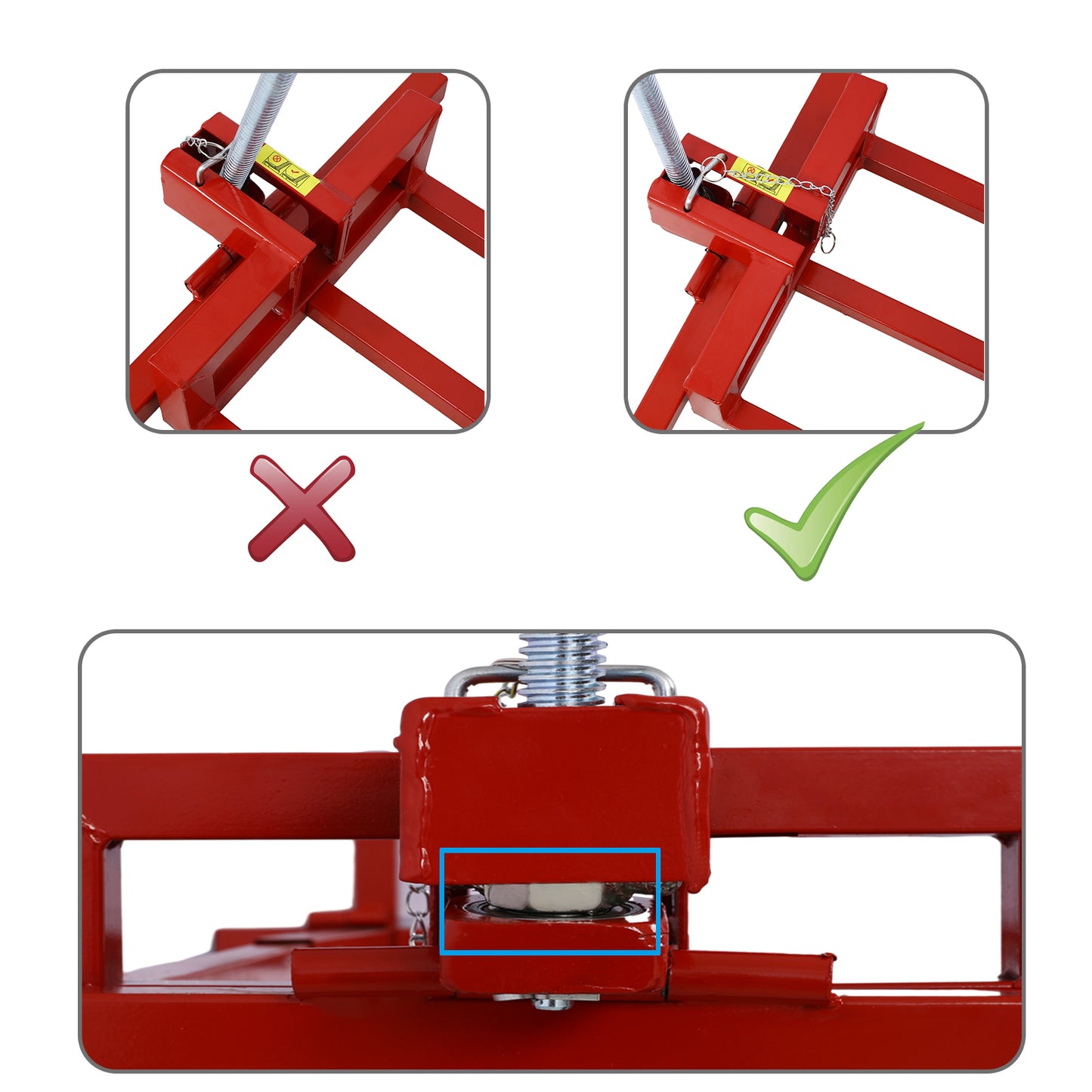 Red PowerLift for Riding Mowers