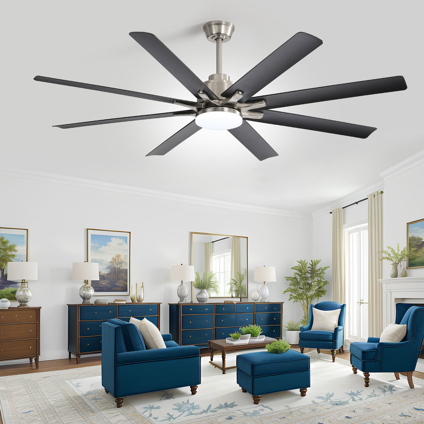 WhisperCool Smart Ceiling Fan with Dimmable Lights