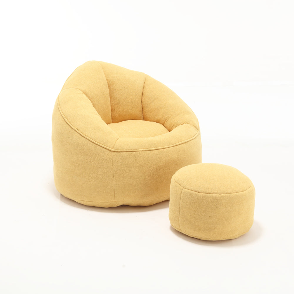 Cozy Foam Bean Bag Chair with Footrest