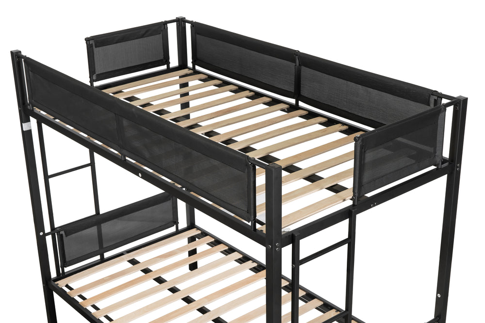 Cozy Twin Bunk Bed with Trundle - Sturdy & Noise-Free Design