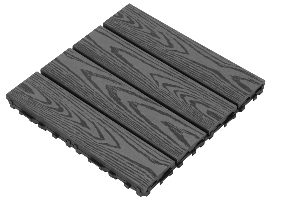 Versatile Dark Grey Deck Tile Set