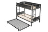 Cozy Twin Bunk Bed with Trundle - Sturdy & Noise-Free Design