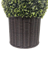 Charming Faux Ball Topiary in Woven Pot