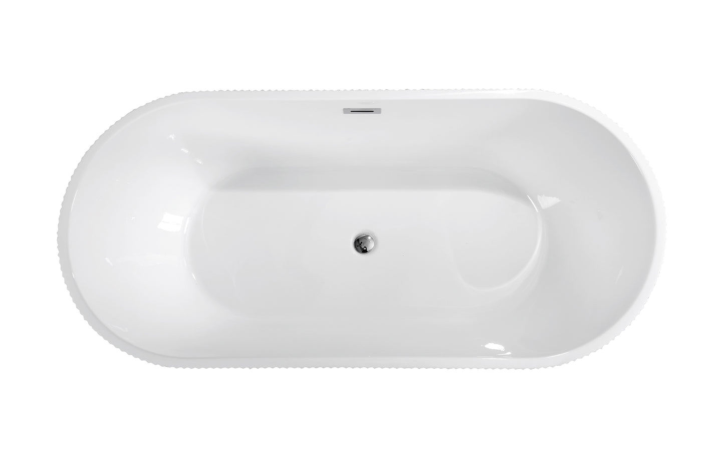 Fluted Elegance Freestanding Soaking Tub