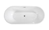 Fluted Elegance Freestanding Soaking Tub in Gloss White