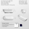 Elegant Soak: Freestanding Luxury Bathtub in Glossy White