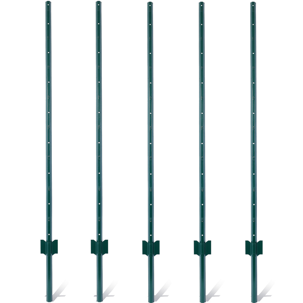 Sturdy Steel Fence Posts - Durable U-Channel Support for Your Garden