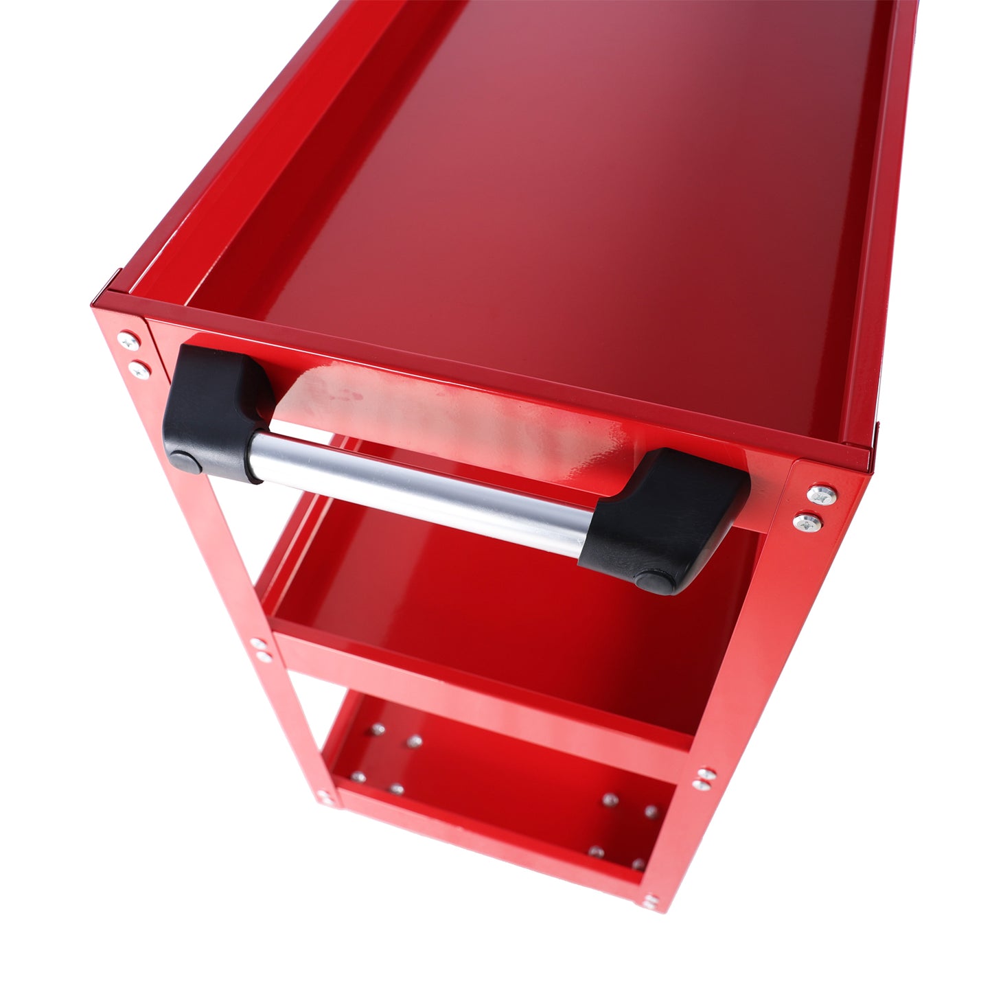 Red Rolling Tool Cart – Heavy Duty, Lockable Wheels, Perfect for Garage & Workshop