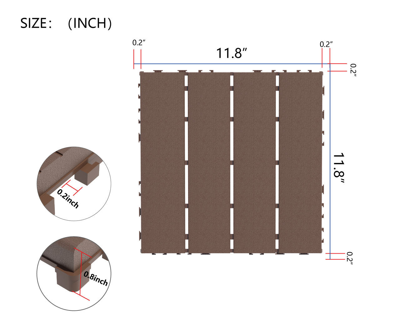 Easy-Connect Outdoor Deck Tiles - Perfect for Patios, Pools & Backyards