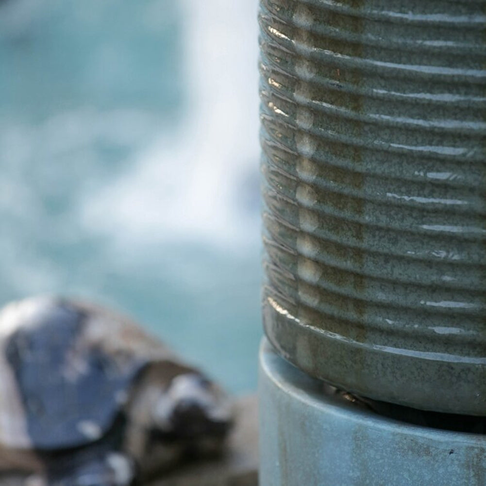 Green Tower Bird Bath Fountain