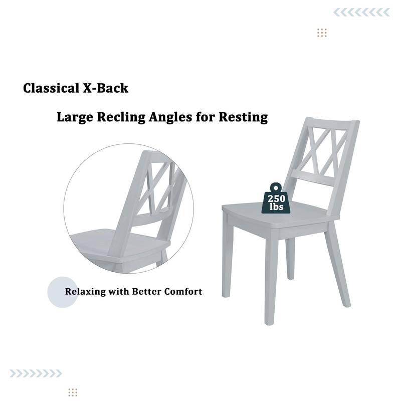 Chic Extendable Round Dining Set with Cross Back Chairs