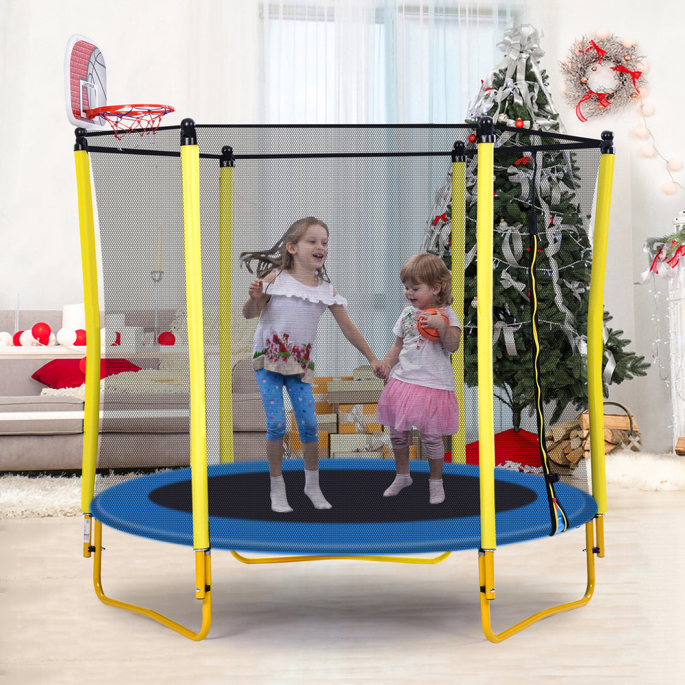 FunBounce Mini Trampoline with Hoop