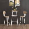 Chic Bar Set with Stylish Stools and Backrest