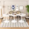 Chic Octagonal Coffee Table with Marble Top