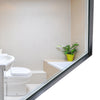 Chic Black Wall-Mount Bathroom Mirror