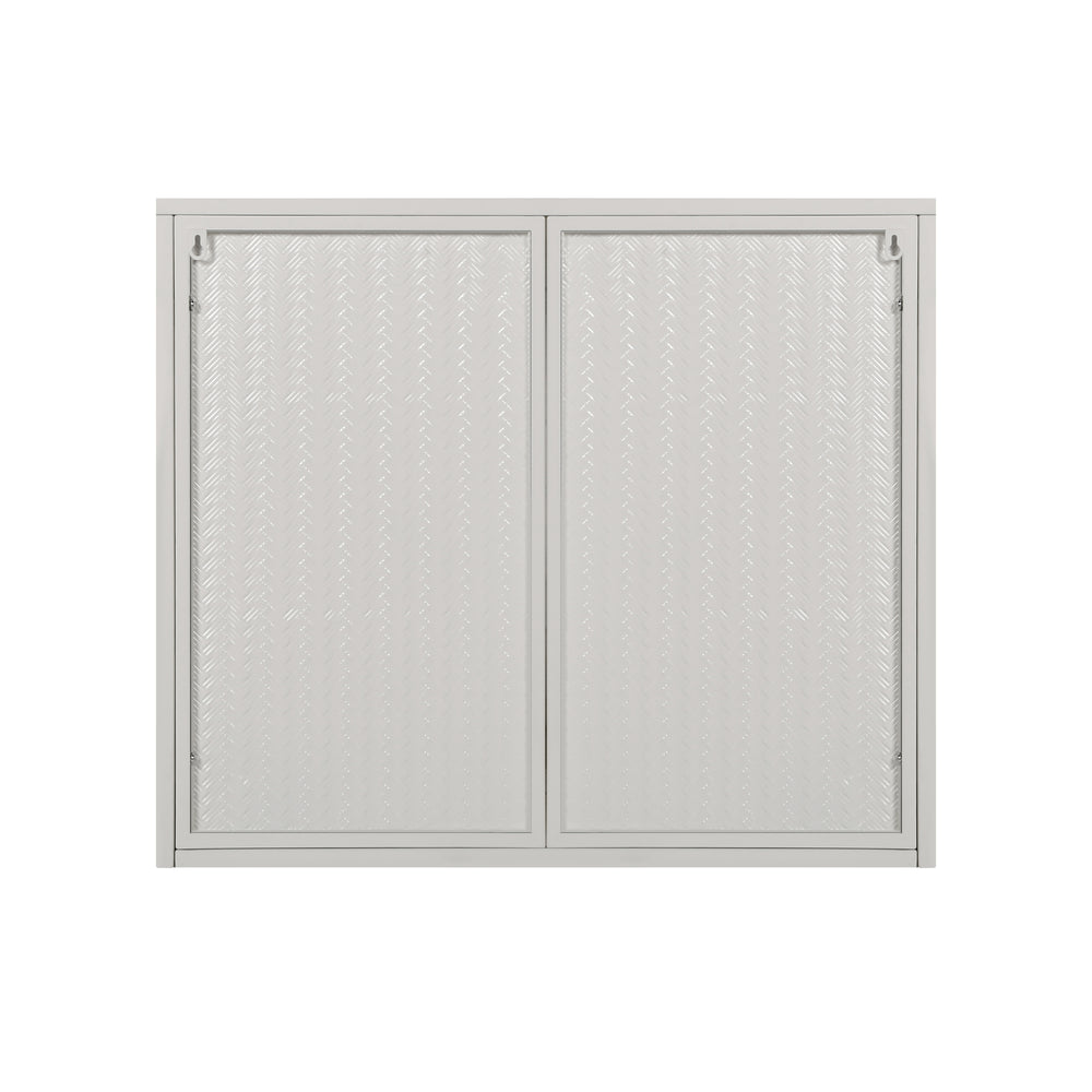 Chic Woven White Wall Cabinet