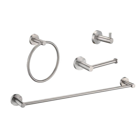 Brushed Nickel Bathroom Essentials Set