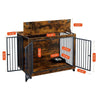 Rustic Dog Den & Side Table with Feeding Bowl