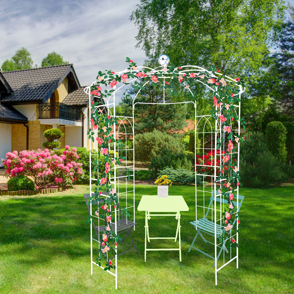 Charming White Garden Archway for Weddings