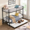 Black Metal Bunk Bed with Trundle Delight