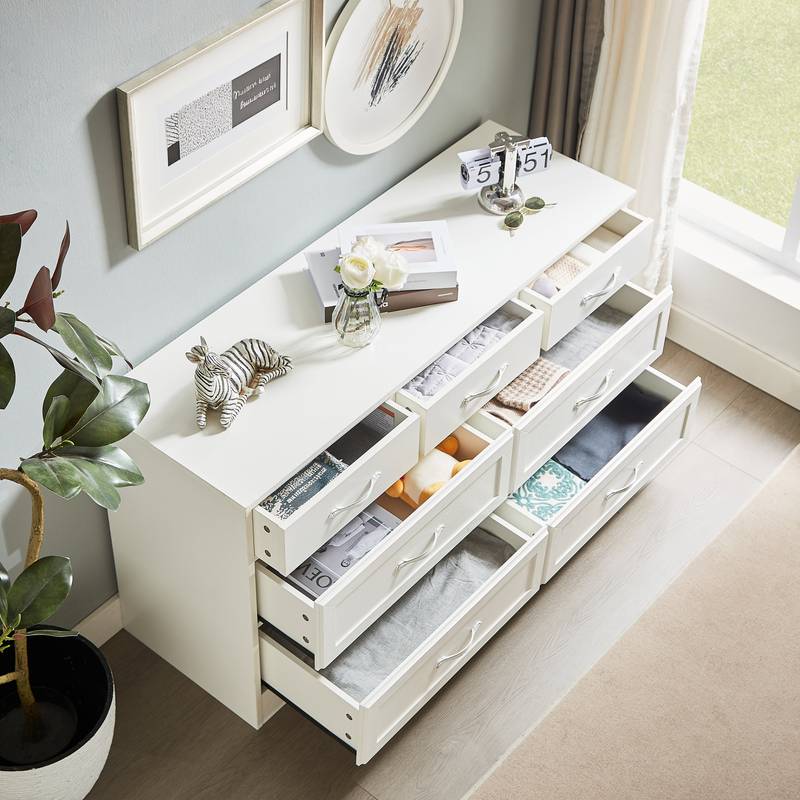 Sleek White 3-Drawer Dresser - Stylish Storage for Any Room