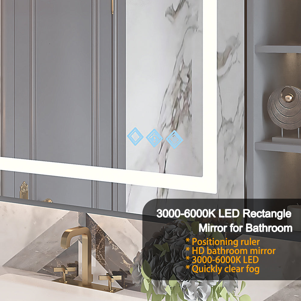 Illuminate & Reflect: Modern LED Bathroom Mirror