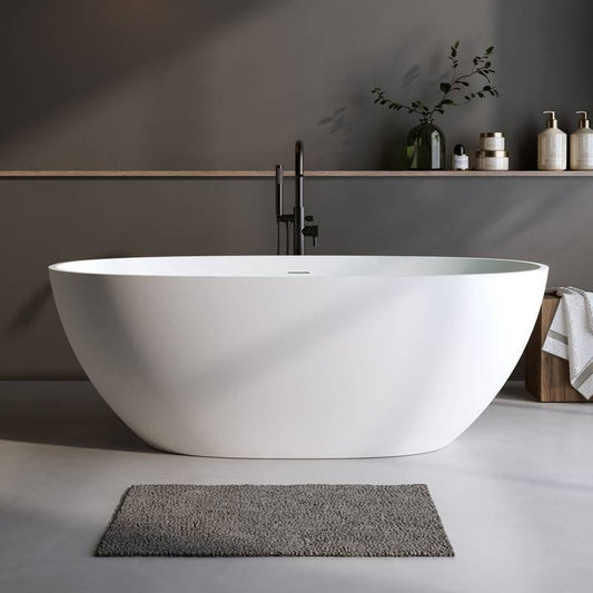 Matte White Freestanding Soaking Tub