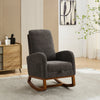 Cozy Glider Rocking Chair with Footrest - Charcoal