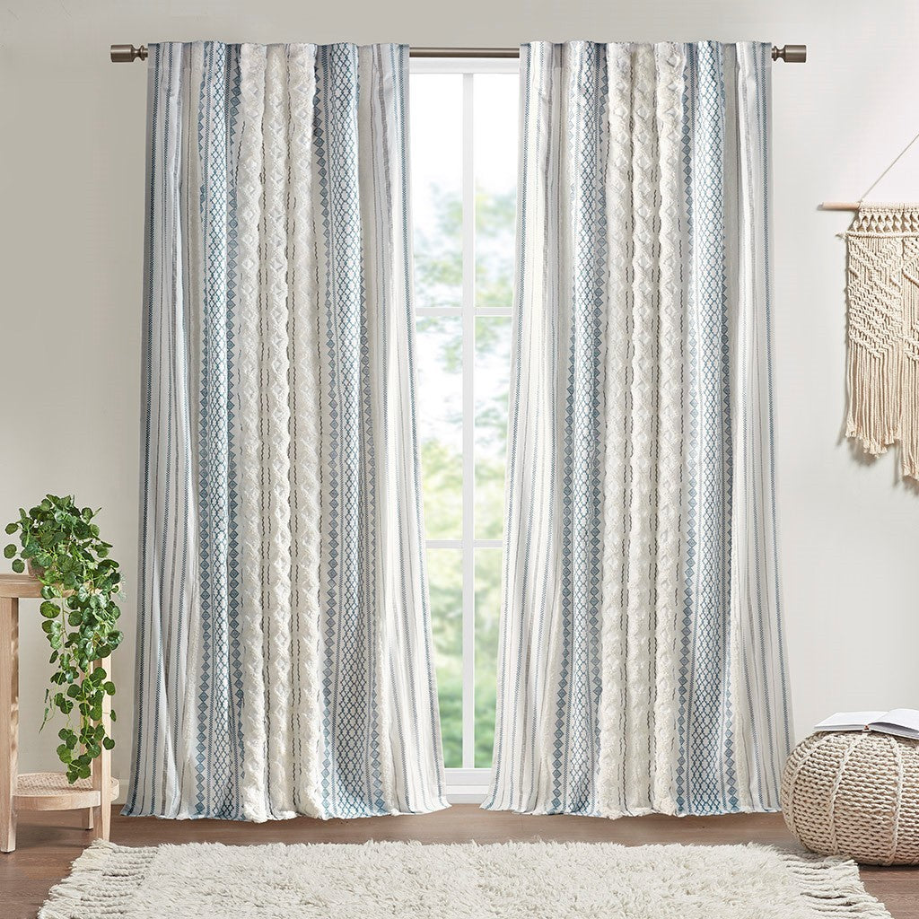 Chic Cotton Stripe Curtain Panel