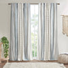 Chic Chenille Stripe Cotton Curtain Panel