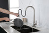 Sleek Brushed Nickel Kitchen Faucet with Pull-Down Sprayer